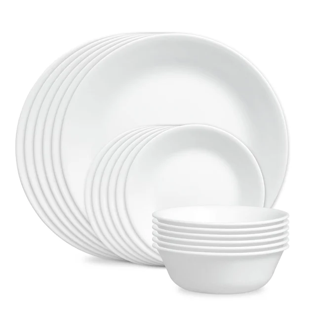 Corelle Winter Frost White 18-Piece Dinnerware Set