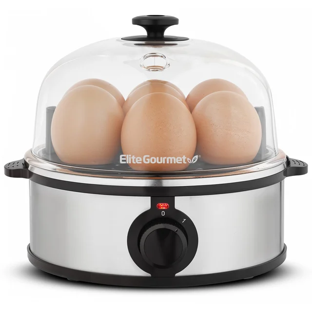 Elite Gourmet EGC724 7-Egg Easy Egg Cooker (Stainless Steel)