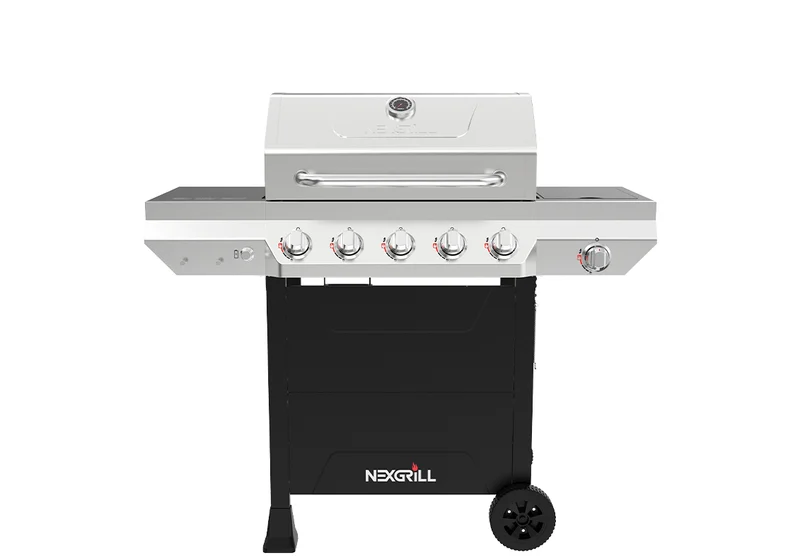 Nexgrill 5-Burner Propane Gas Grill with Side Burner (Stainless)
