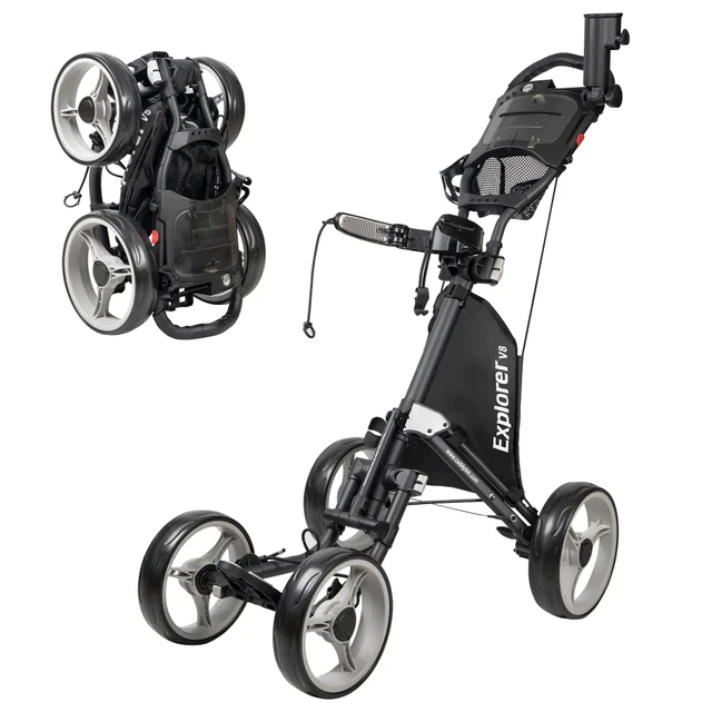 CaddyTek Explorer V8 4-Wheel Golf Push Cart