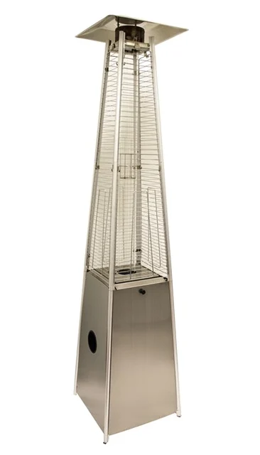 AZ Patio Heaters Hiland HLDS01-GTSS Quartz Glass Tube Propane Patio Heater (Stainless)