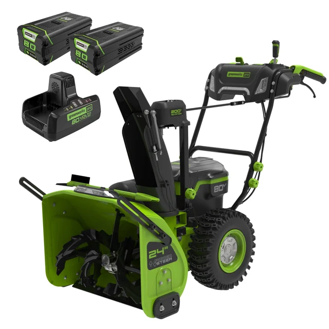 Greenworks 80V 24" Two-Stage Cordless Snow Blower