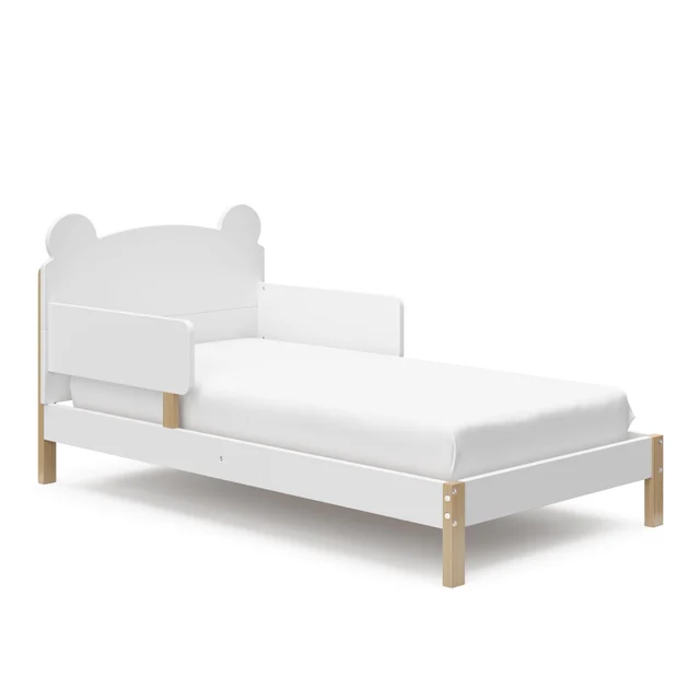 Storkcraft Teddy Bear Toddler Bed with Guardrails