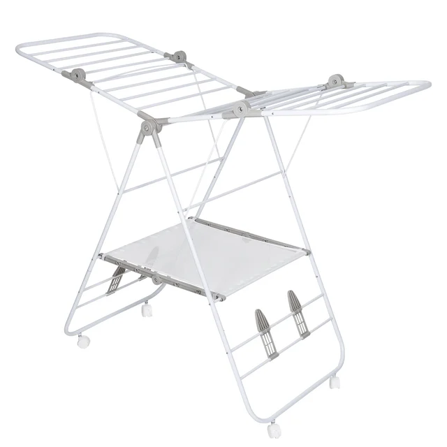 Honey-Can-Do Honey-Can-Do Folding Gullwing Clothes Drying Rack with Wheels